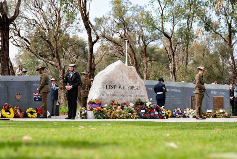 Official unveiling ceremony of the Perth Korean War Memorial